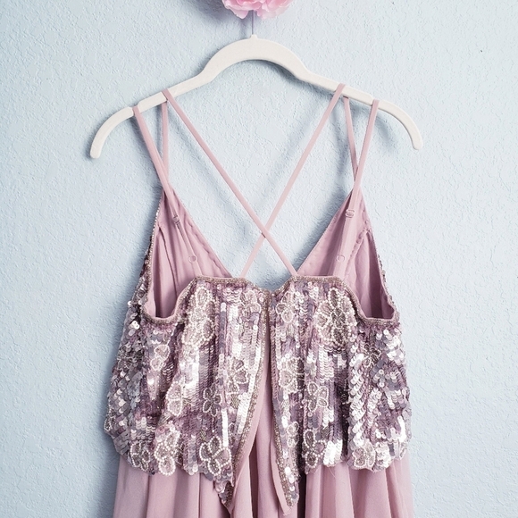 ASOS Maternity Dusty Rose Sequin Tulle Dress - Picture 9 of 10